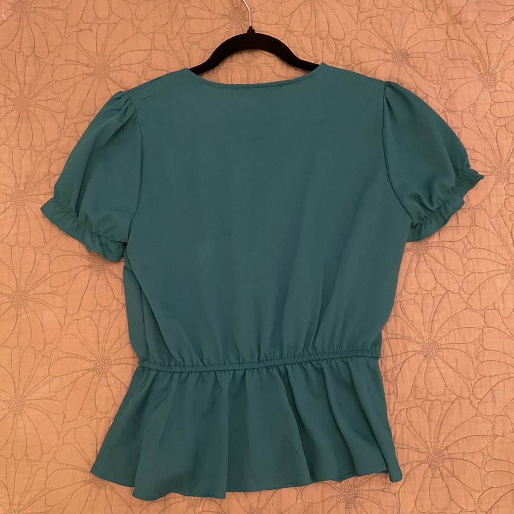 Haute Monde blouse, medium, teal
